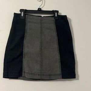 Free People Black and grey paneled skirt size 6